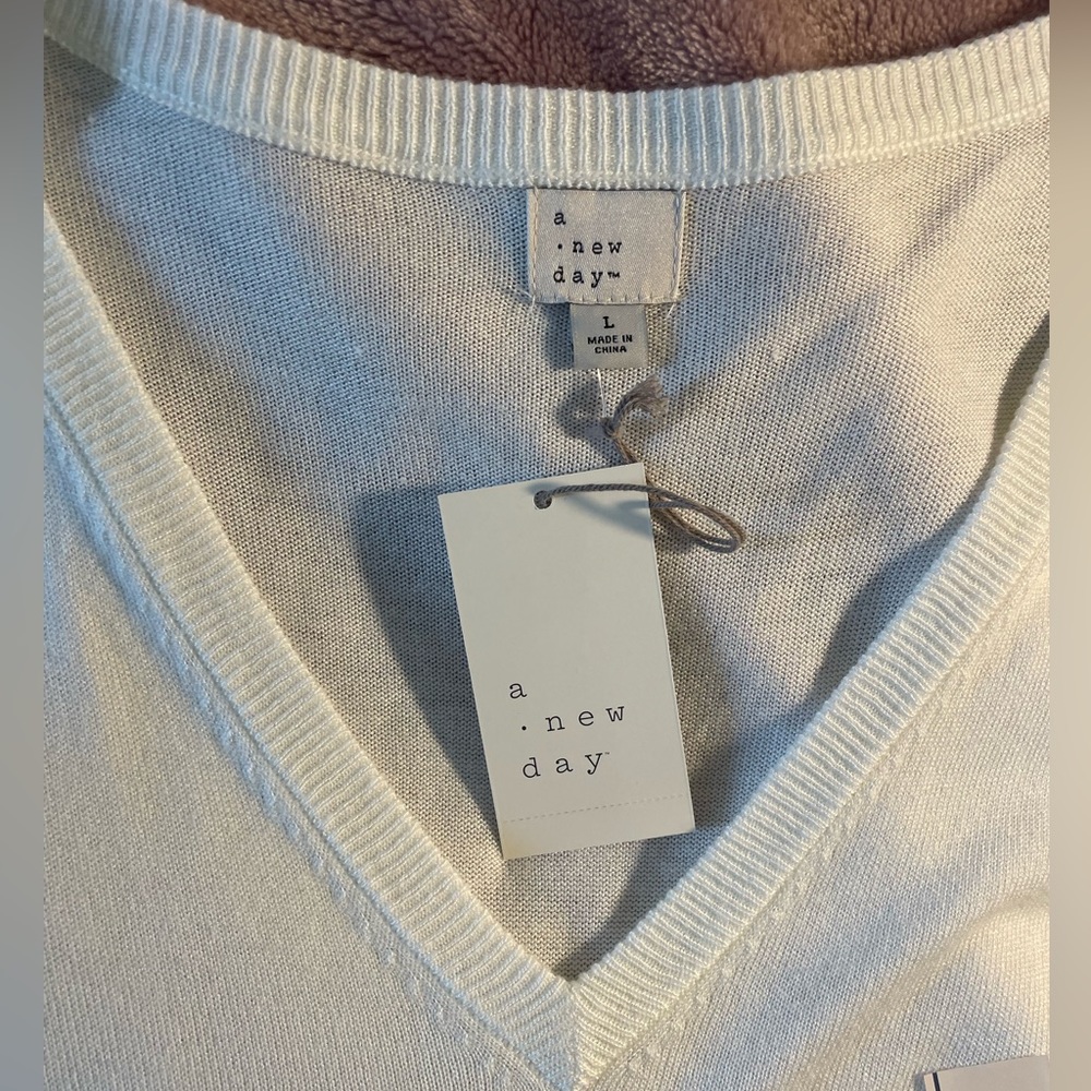 A New Day V-Neck Sweater NWT! - Picture 3 of 4
